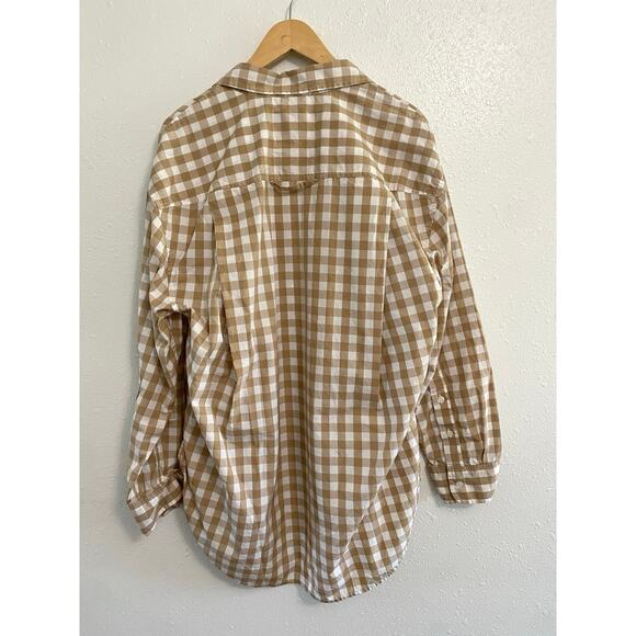 Citizens Of Humanity Kayla Gingham Button Up Shirt Women’s Size Large boxy - Picture 2 of 10